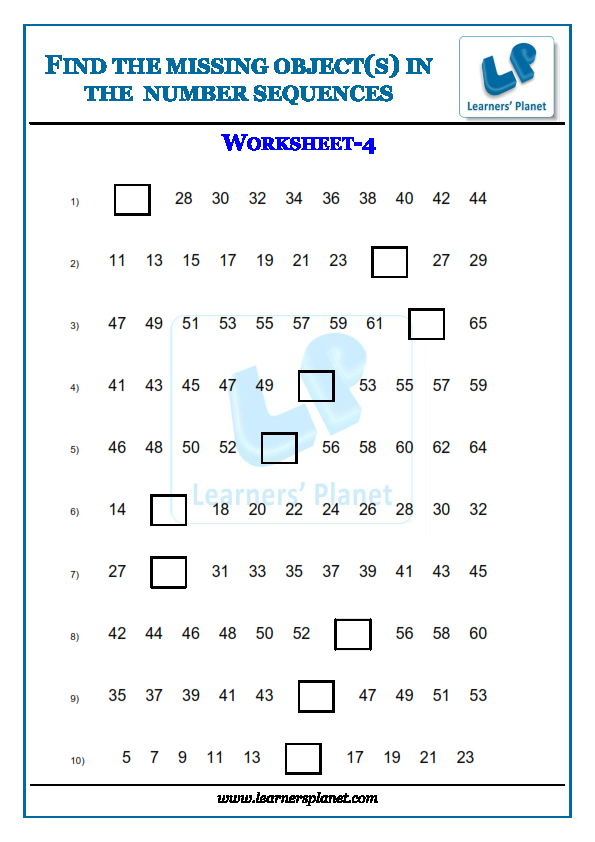 Patterns Worksheets – Printable Educational Worksheets